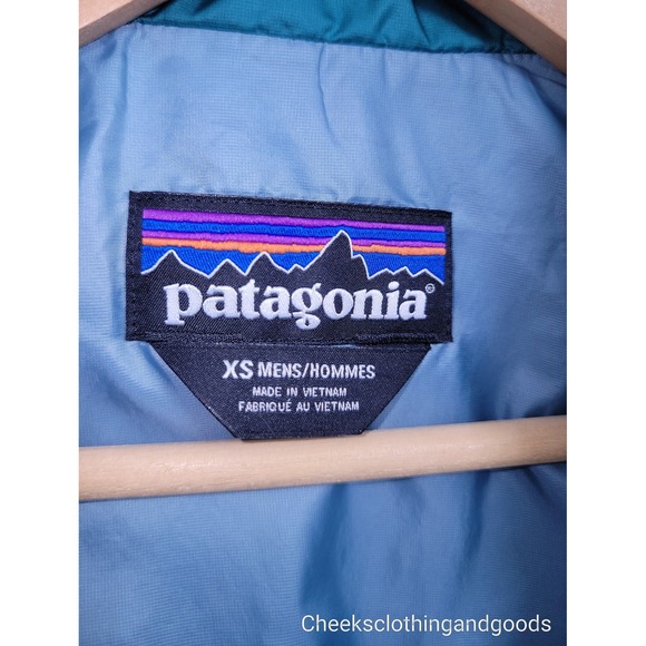 Patagonia XS Blue Nano Puff Full Zip Quilted Puffer Primaloft Vest Mens X-SMALL - Picture 5 of 8